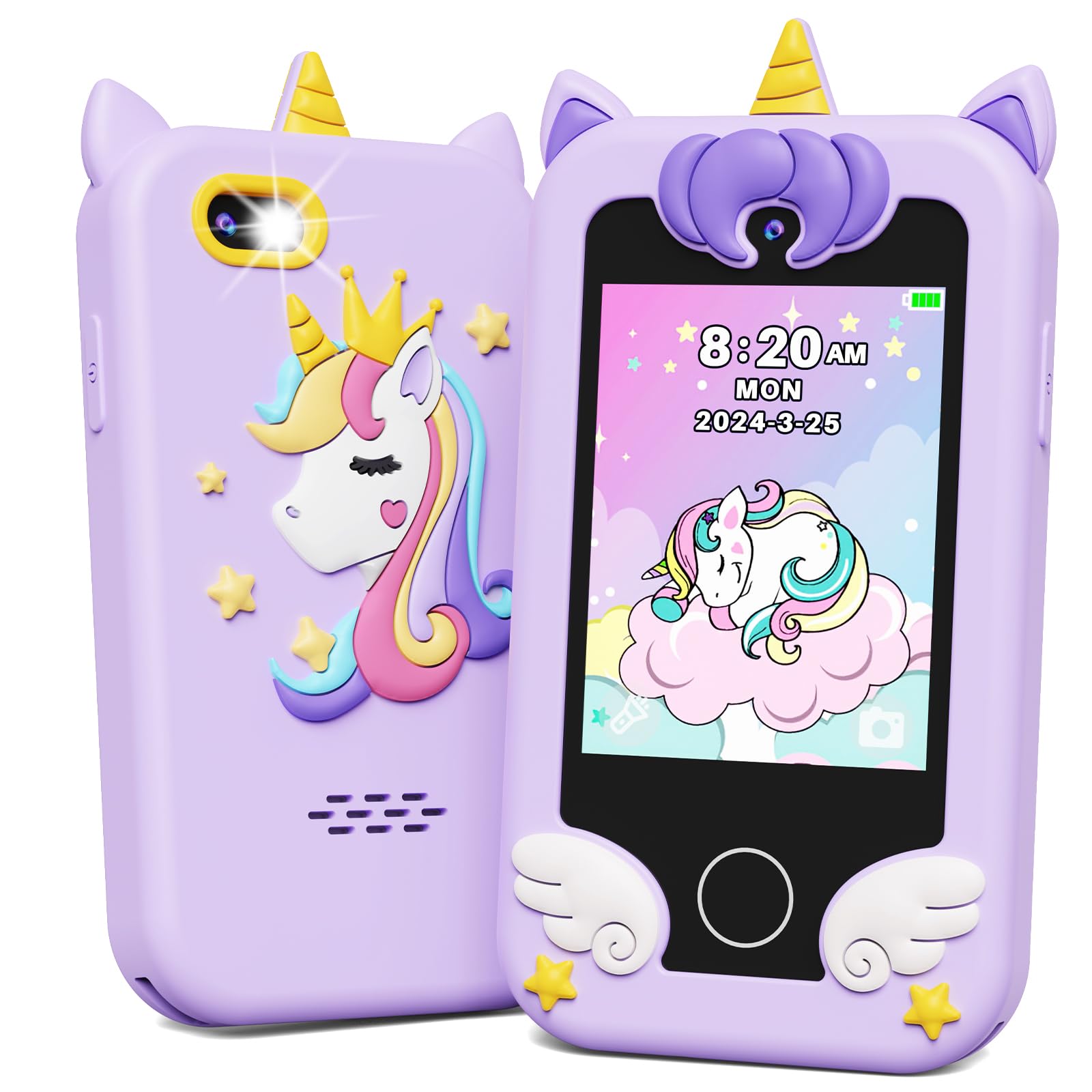 KOKODI unicorn kids phone front view with a playful, kid-friendly design.