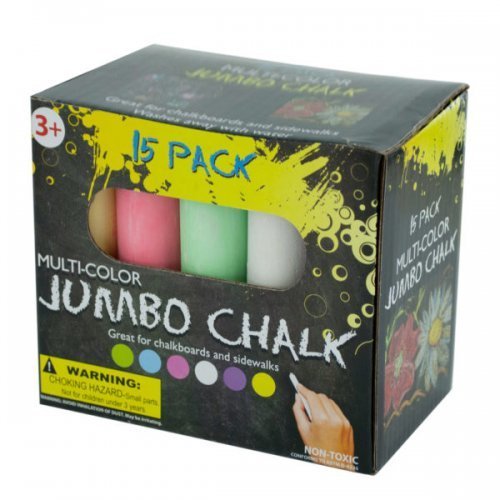 Kole Imports jumbo multicolor outdoor chalk for colorful sidewalk art and easy cleanup