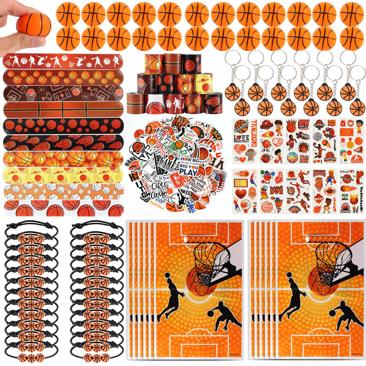 Kolewo4ever basketball party supplies set — vibrant kit for decorating and gifting at sports parties.