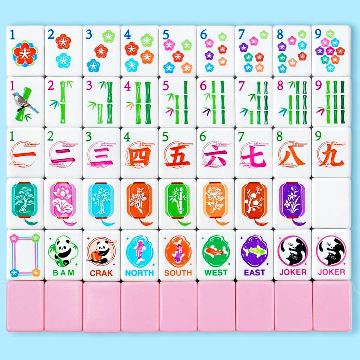 KOLIN American Mahjong tiles 160-set with clear symbols for quick recognition