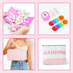 KOLIN pink-back design tiles ideal for stylish home mahjong sessions