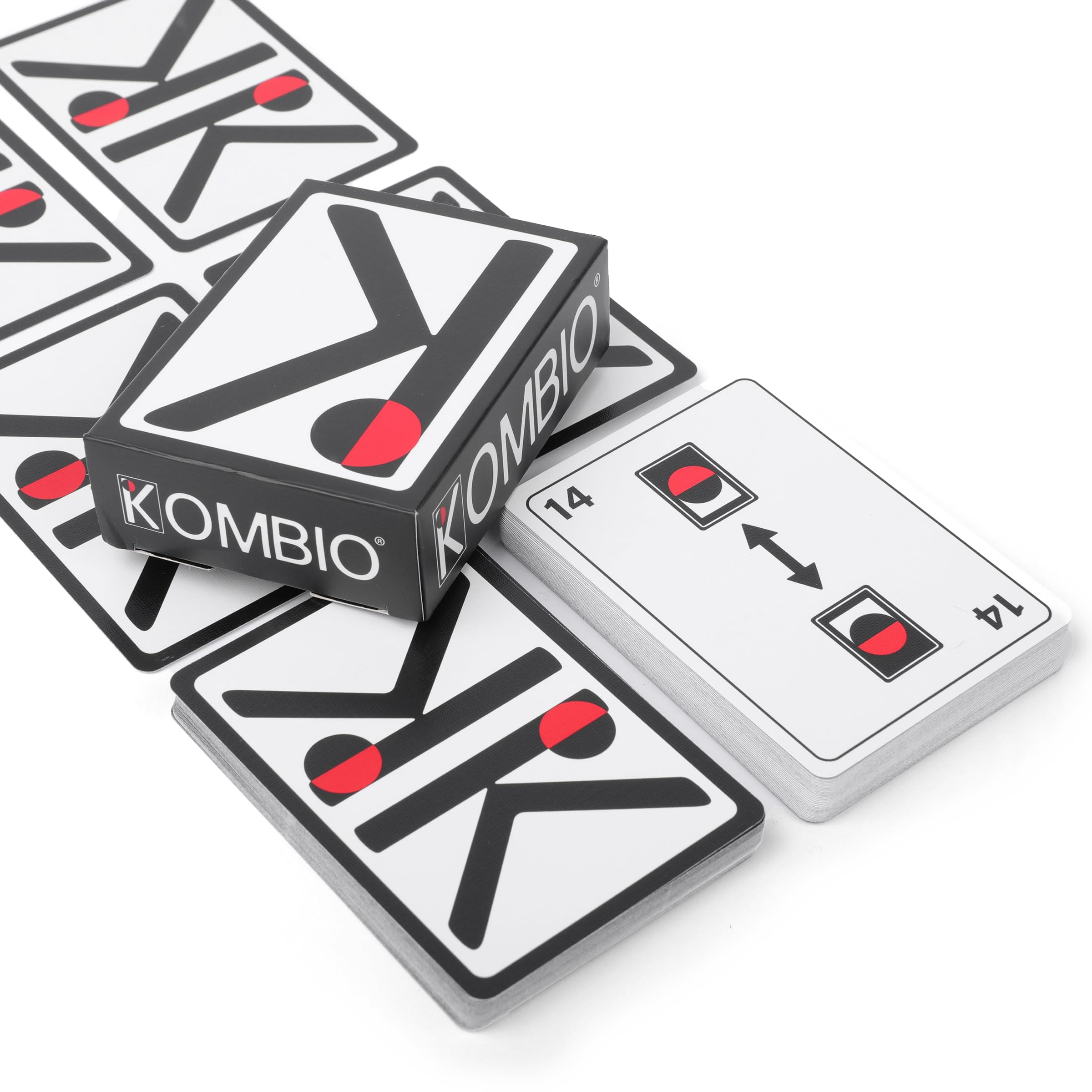 KOMBIO premium playing cards deck with linen finish for durable gameplay.