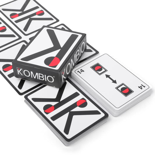KOMBIO premium playing cards deck with linen finish for durable gameplay.