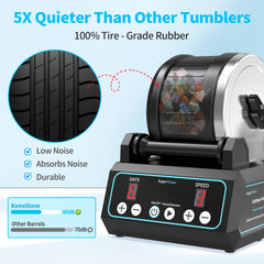 KomeStone K1 Pro features quiet operation during tumbling.