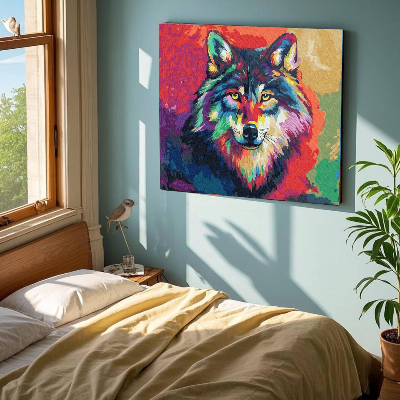 KOMI Wolf acrylic paints dry quickly for vibrant, even coverage