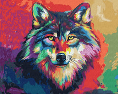 KOMI Wolf paint by numbers canvas ready for beginners to relax and create