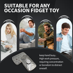 KOMO EDC Vortex desk toy in silver for portable stress relief