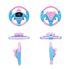KONALITY backseat steering wheel toy suitable for car seats and stroller use.