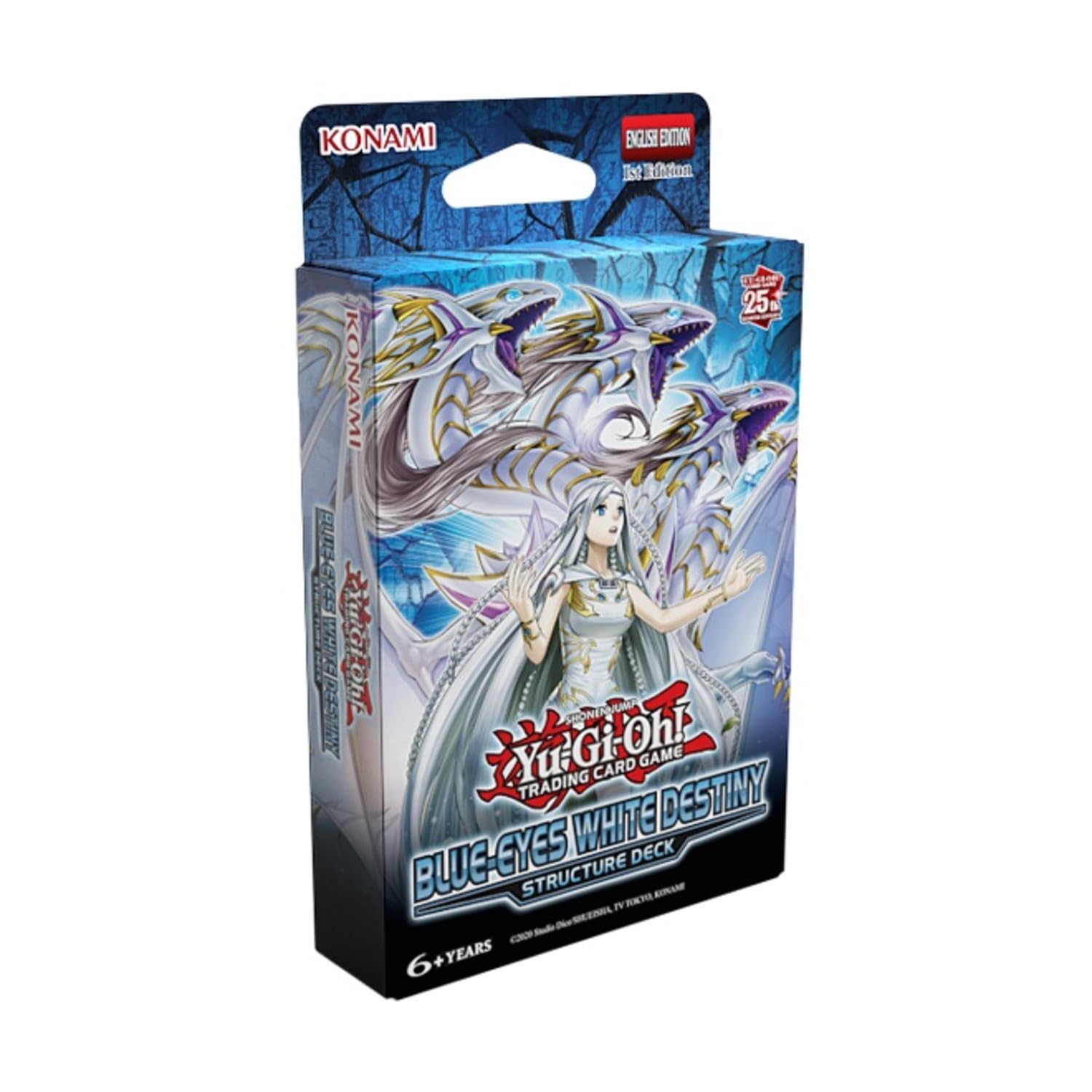 Konami Yu-Gi-Oh Blue-Eyes White Destiny Structure Deck cover, ideal for Blue-Eyes deck construction.
