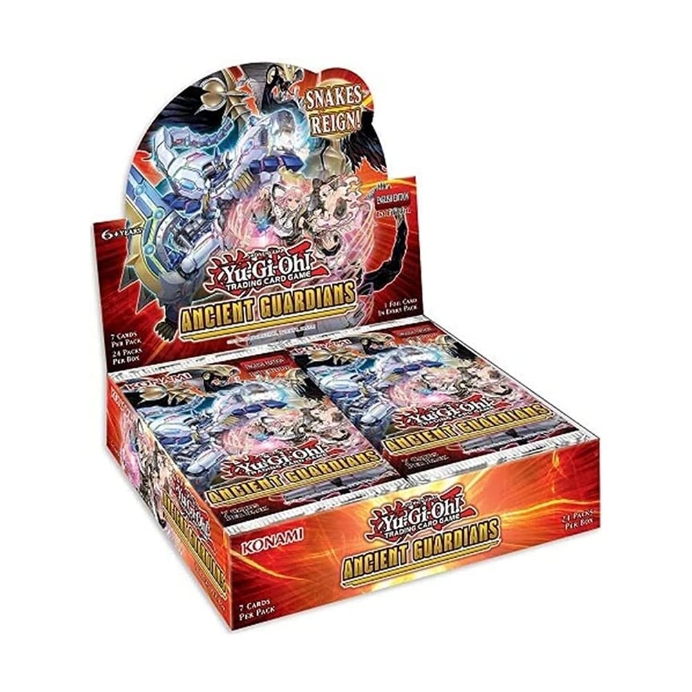 Konami Yu-Gi-Oh! Ancient Guardians booster box cover with bold artwork for display