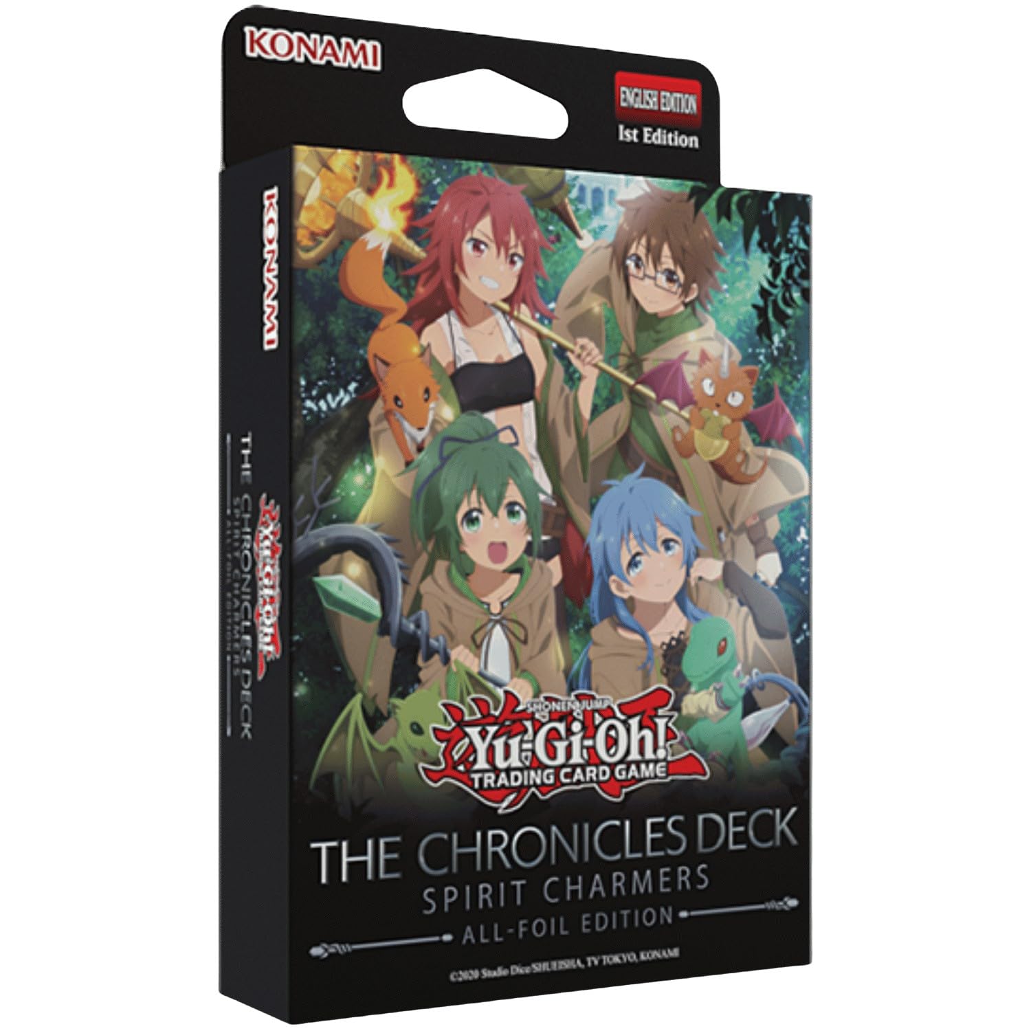 Konami Yu-Gi-Oh Chronicles Spirit Charmers All-Foil Edition cards—premium foil shine for collection and play.