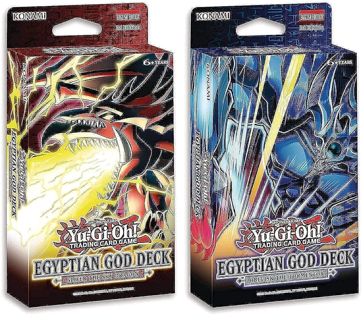 Konami Yu-Gi-Oh! Slifer the Sky Dragon deck on display, ideal for dramatic duels and collection highlight.