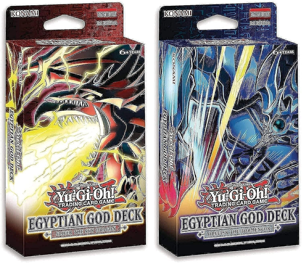 Konami Yu-Gi-Oh! Slifer the Sky Dragon deck on display, ideal for dramatic duels and collection highlight.