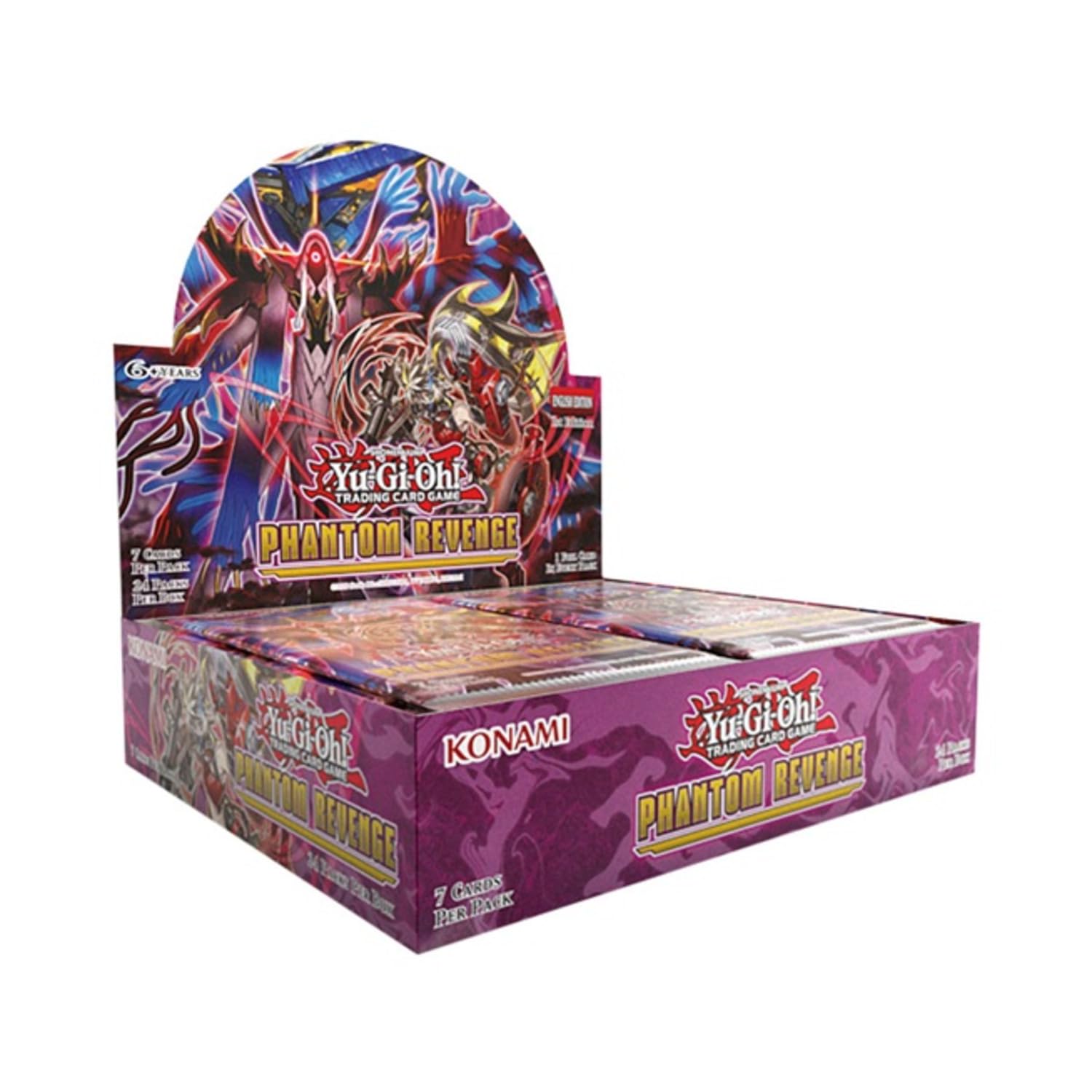 Konami Yu-Gi-Oh! Phantom Revenge booster box front view showing collectible appeal for duelists.