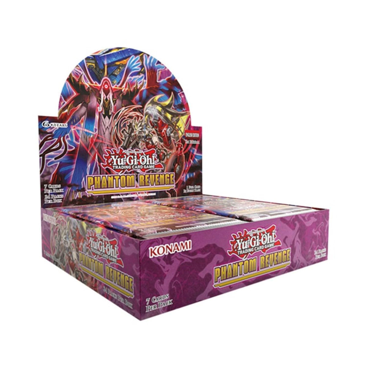 Konami Yu-Gi-Oh! Phantom Revenge booster box front view showing collectible appeal for duelists.