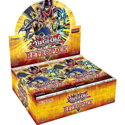 Konami Yu-Gi-Oh Retro Pack 2024 box front showcases display-worthy packaging for collectors.