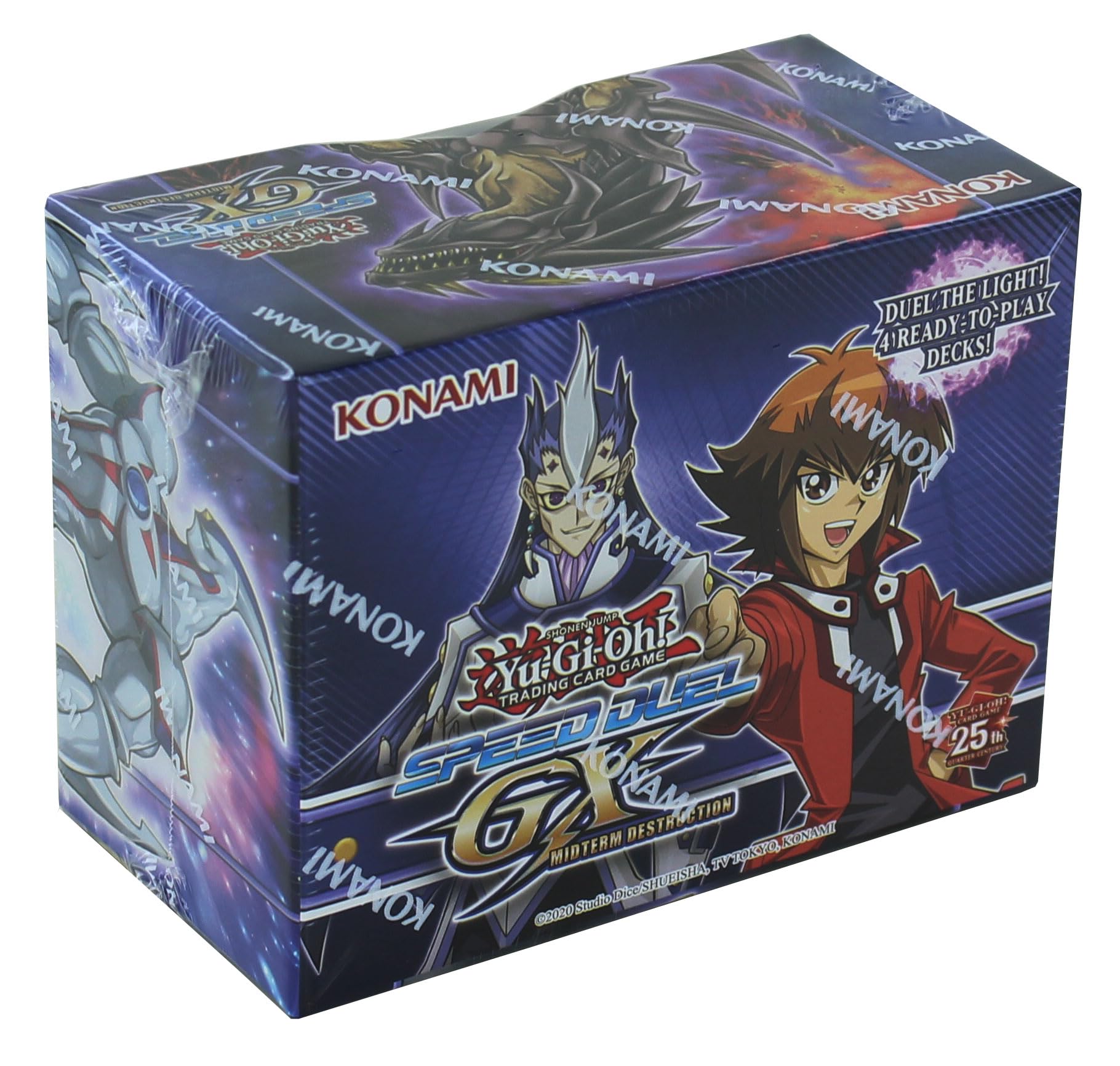Konami Yu-Gi-Oh Speed Duel Box Midterm Destruction blue edition, ready for fast-paced dueling.