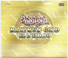 Konami Yu-Gi-Oh! Maximum Gold El Dorado collection with premium finishes for decks and display.