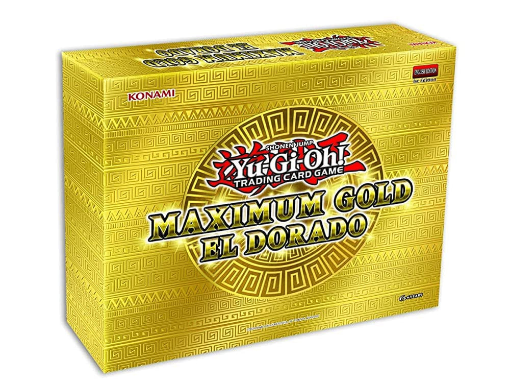 Konami Yu-Gi-Oh! Maximum Gold El Dorado pack front view highlights premium gold rares.