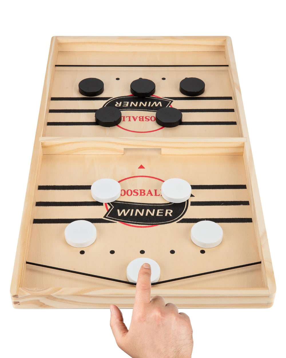 Kongwal Fast Sling Puck Game board with handcrafted hardwood surface for smooth, durable play.
