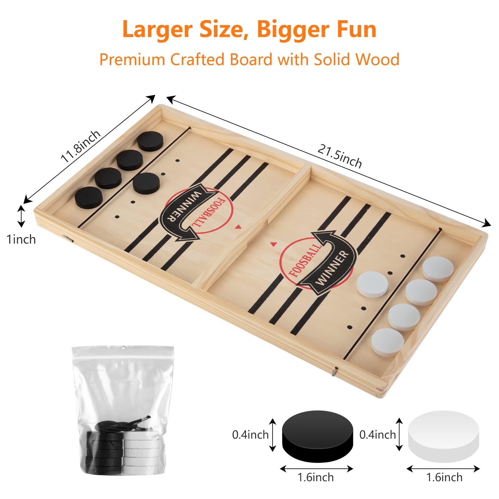Kongwal Fast Sling Puck Game reinforced elastic bands ensure consistent launches.