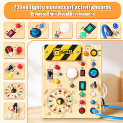 Konijiwa Busy Board features smooth edges for safe, curious discovery