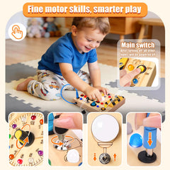 Konijiwa Busy Board toddler travel toy supports quiet, screen-free journeys