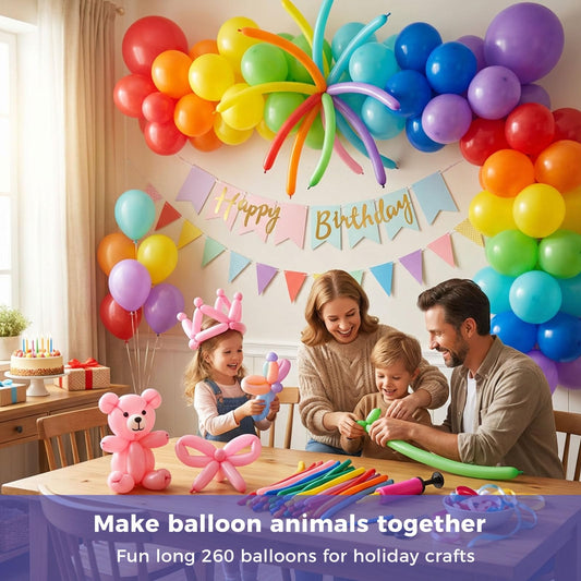 Koogel balloon animals set for dogs, bunnies and giraffes shapes for fun