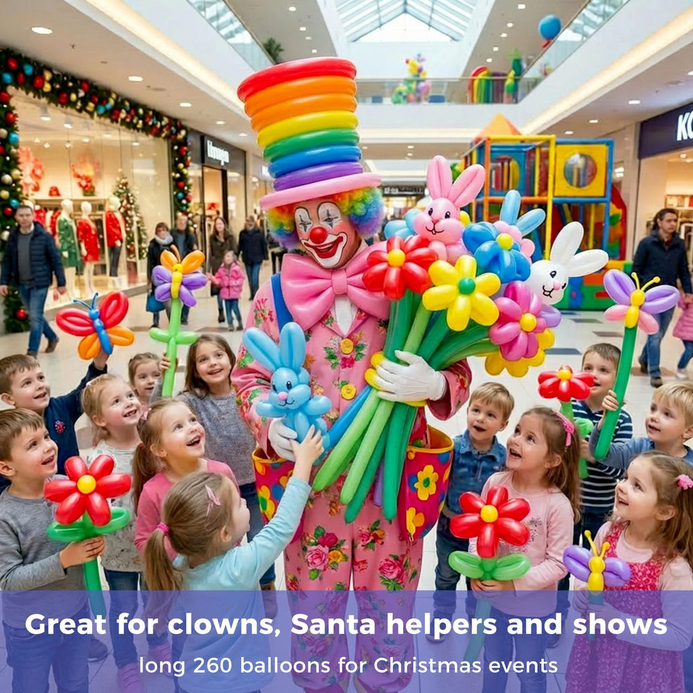 Koogel balloon flowers, crowns, and swords for striking centerpieces