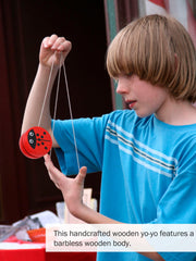 KooingTech Yoyo Green color wooden ball ideal for outdoor fun.