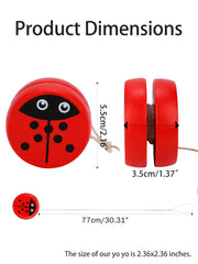 KooingTech Yoyo Princess pattern wooden ball for easy grip and lively play.