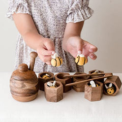 KOOKAROO natural finish wood offers durable, safe exploration for busy toddlers.