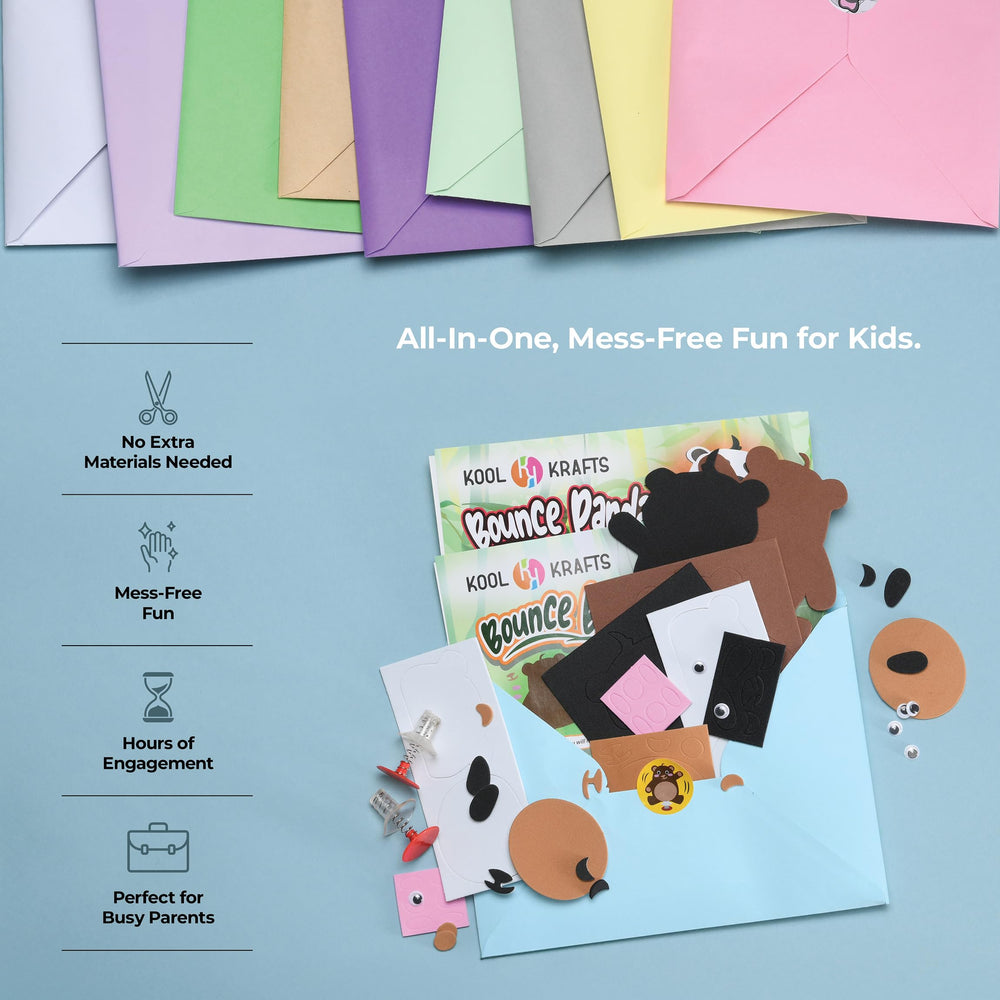Kool Krafts colorful crafting materials arranged for engaging activities.
