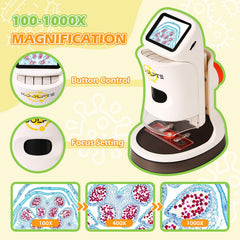 Koolpte Kids Microscope captures photos and videos to share discoveries