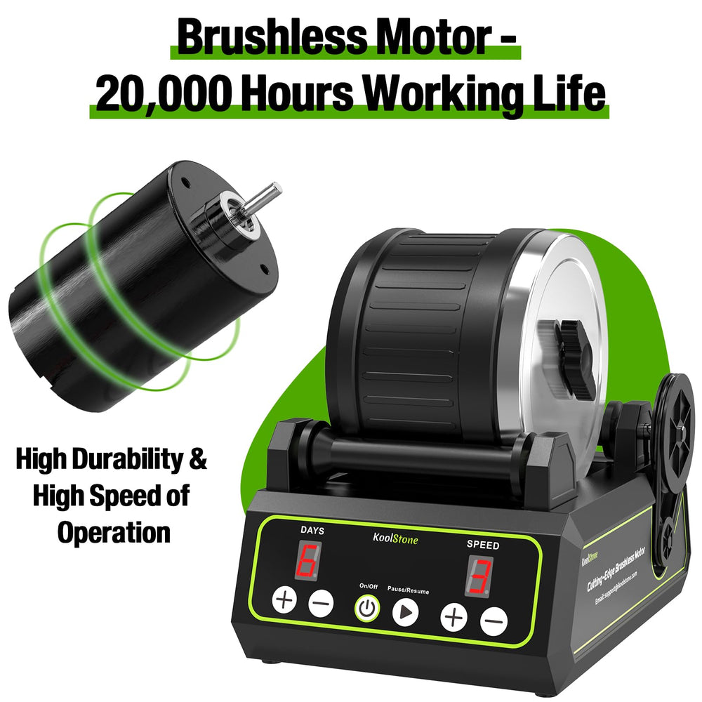KoolStone C1 Pro 2.5lb capacity handles more rocks per cycle.