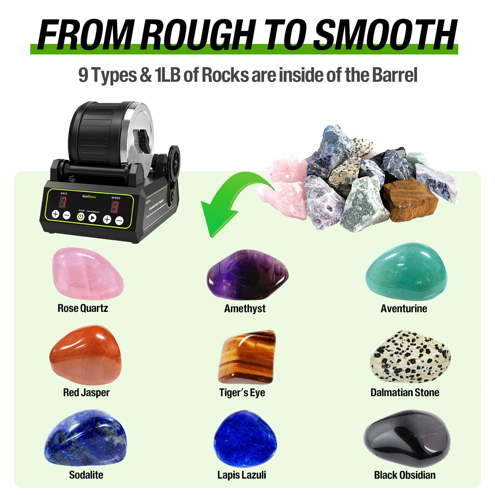 KoolStone C1 Pro rubber barrel reduces noise for quieter operation.
