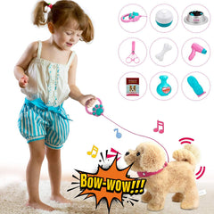 Koonie talking plush golden retriever repeats your words for interactive storytelling.