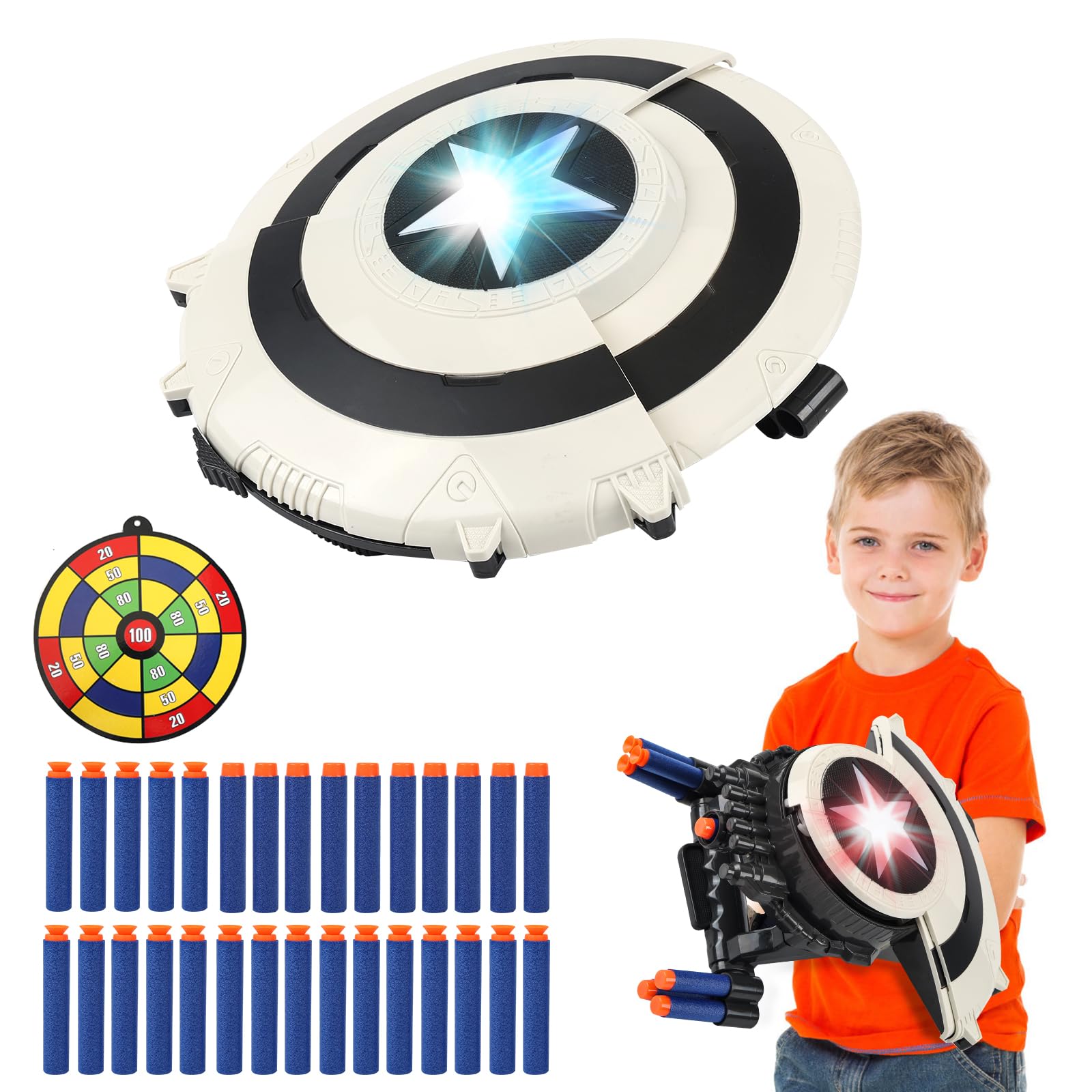 KooRare Shield Dart-Blaster front view shows dual mode for play.