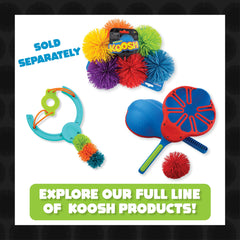 Koosh ball mid-air with strong bounce path