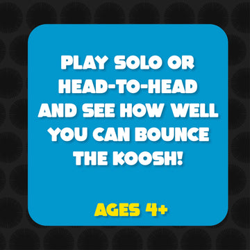 Close-up of Koosh paddles highlighting lightweight, bounce-friendly design