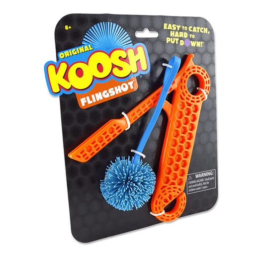 Koosh Flingshot launch distance: a dynamic outdoor throw for family fun.
