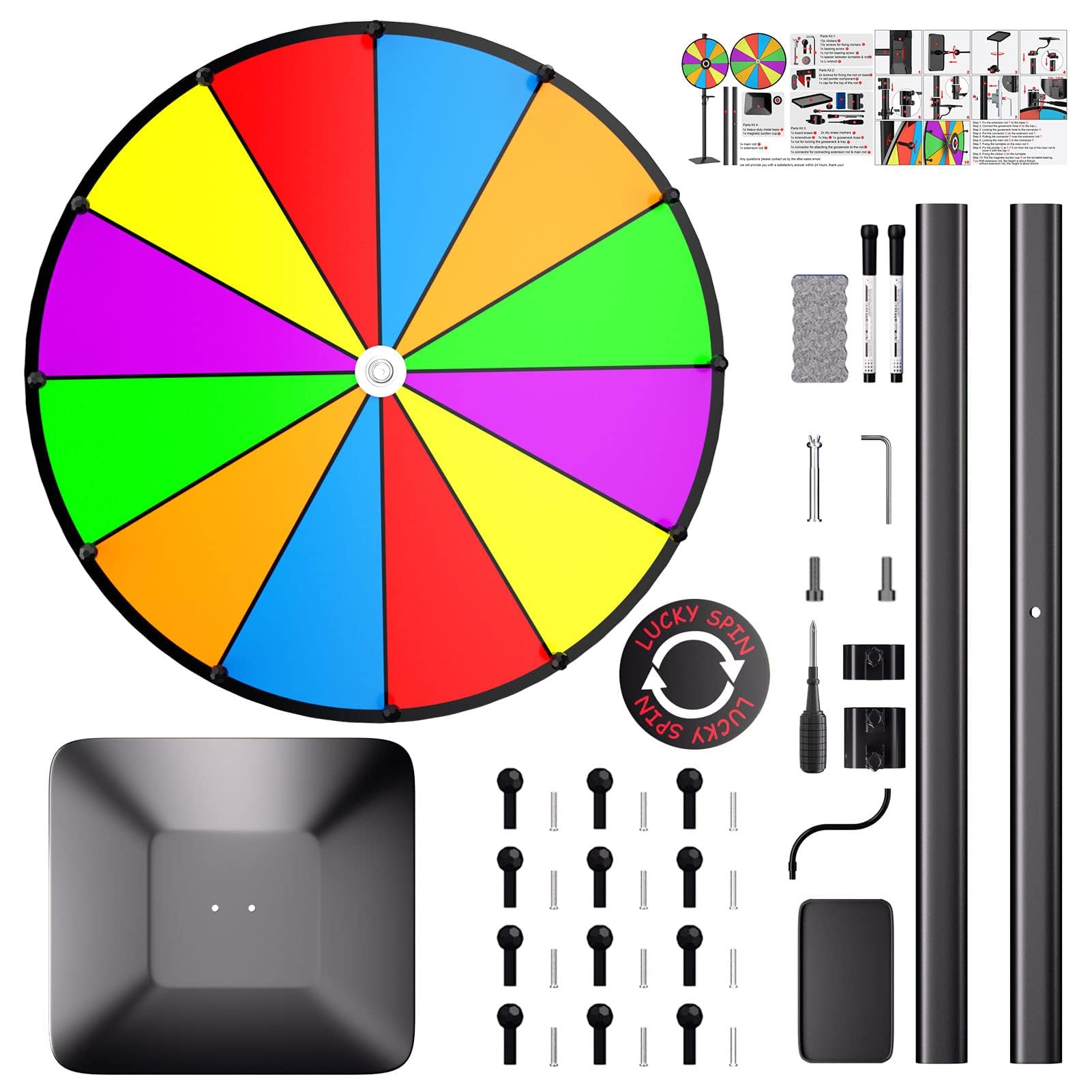 KOOV prize wheel ideal for tradeshows, carnivals, and parties