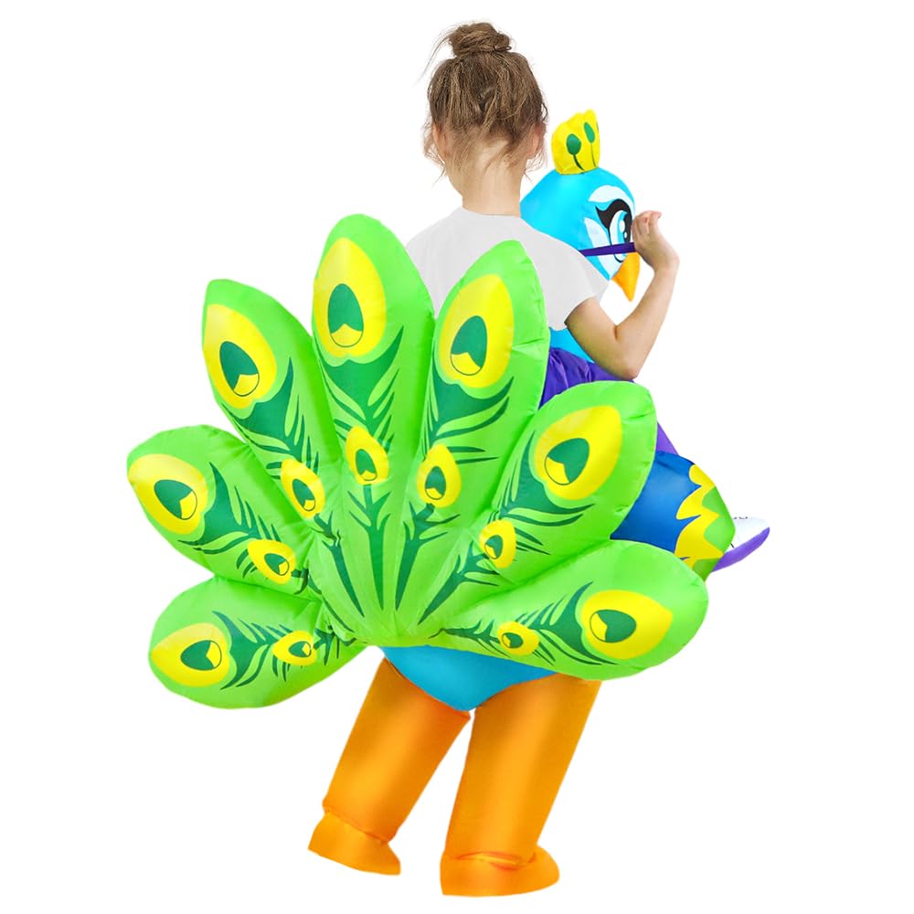 Box opened showing contents of the KOOY peacock costume package