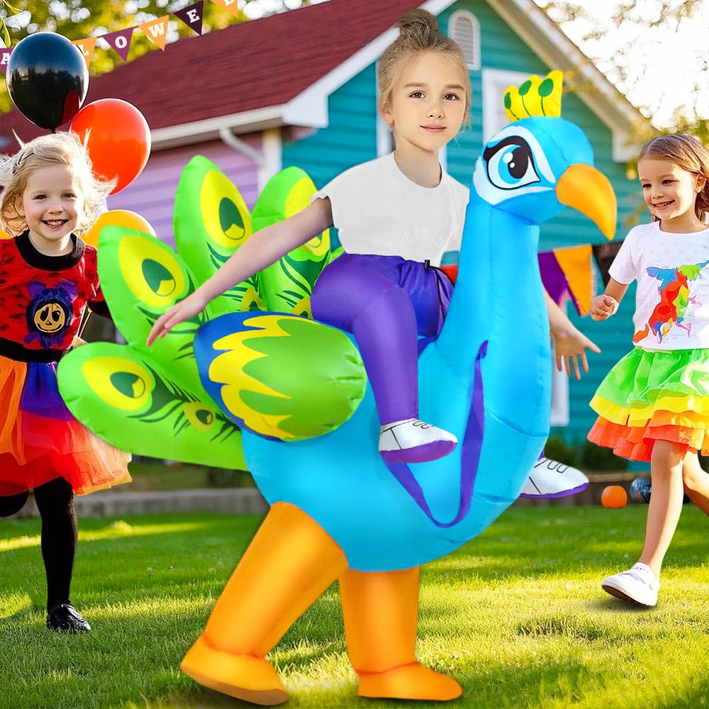 KOOY peacock costume at a party setting for social fun