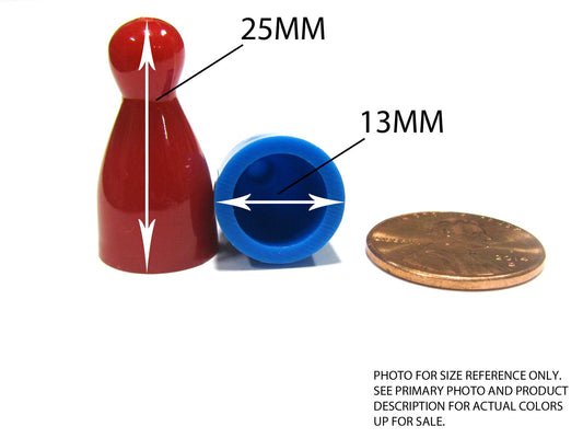 Close-up of Koplow Games Halma pawns shows durable plastic and vibrant colors