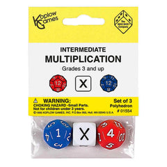 Koplow Games intermediate multiplication dice for hands-on practice and quick, engaging math drills.