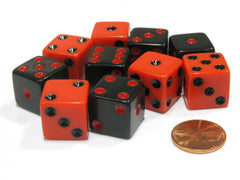 Koplow Games inverse black-red D6 dice offer portable, versatile fun for parties and learning.