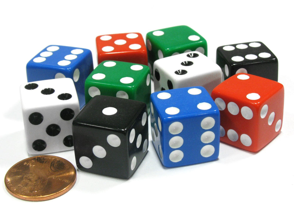 Koplow Games red 16mm square D6 dice, ready for fast, reliable RPG rolls