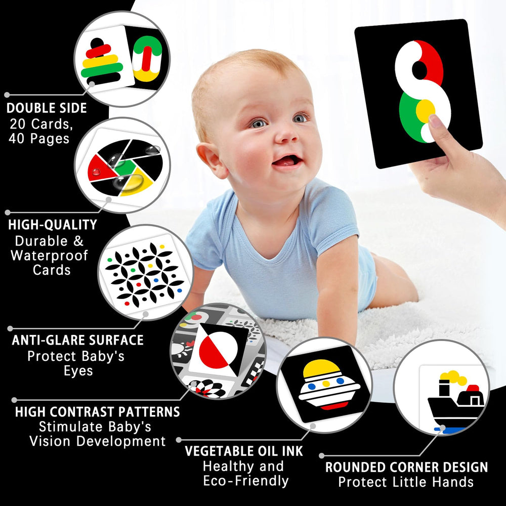 Kopokita cards with rounded corners designed for safe baby handling