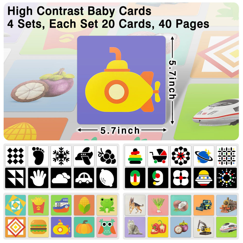 Kopokita colorful planes cards designed to train visual tracking in babies.